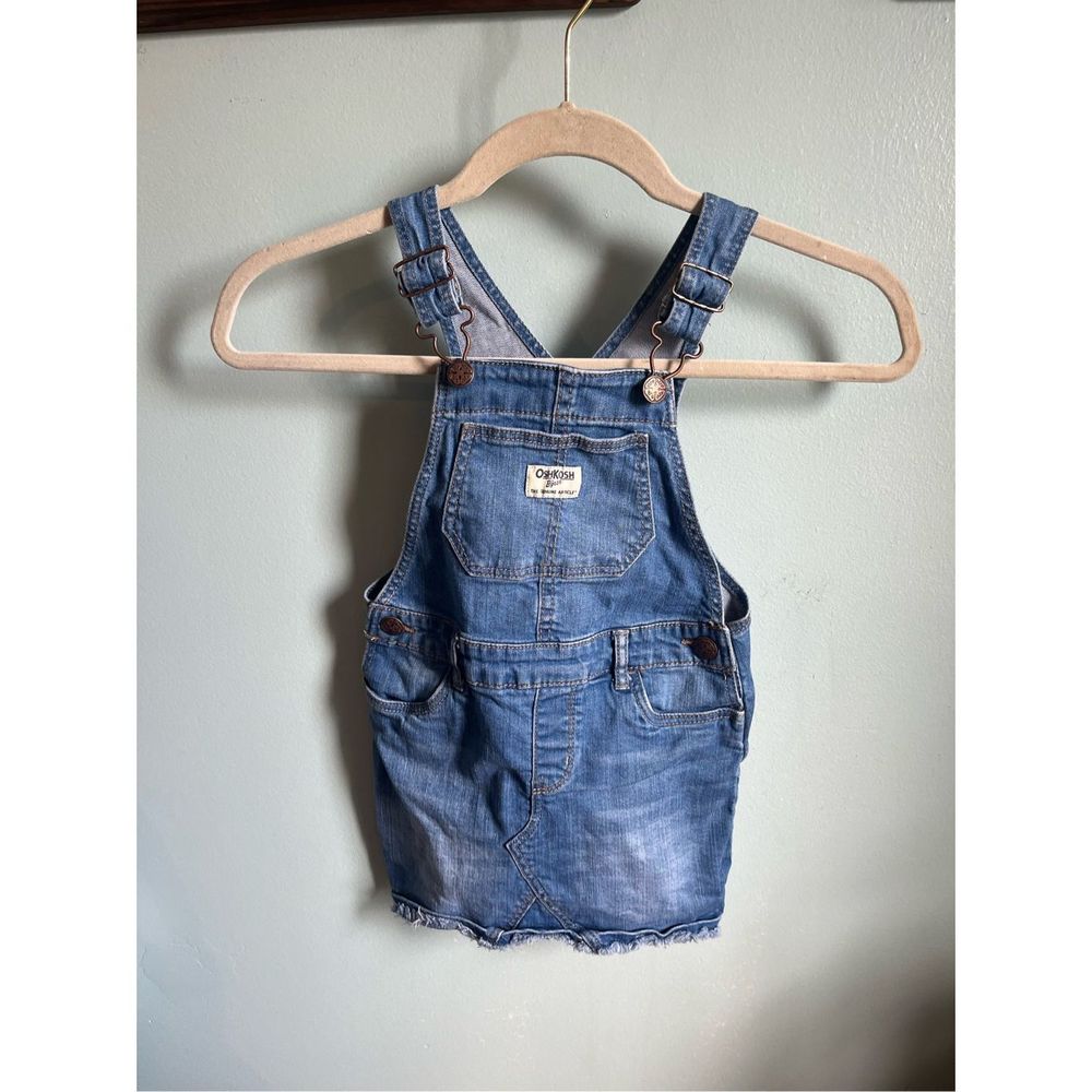 Oshkosh girls denim skirt overalls 4t